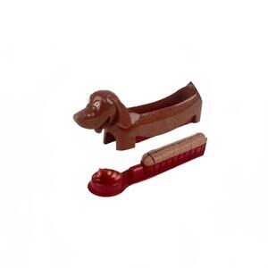 Target Bullseye Playground Weiner Dog Cutter Slicer Dachshund Condiment Bowl
